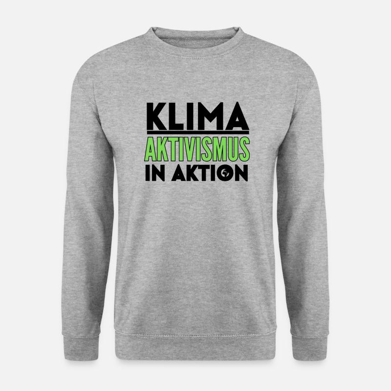 Klima Aktivismus Aktion Protest Umwelt Schutz - Unisex Pullover - Weißgrau meliert