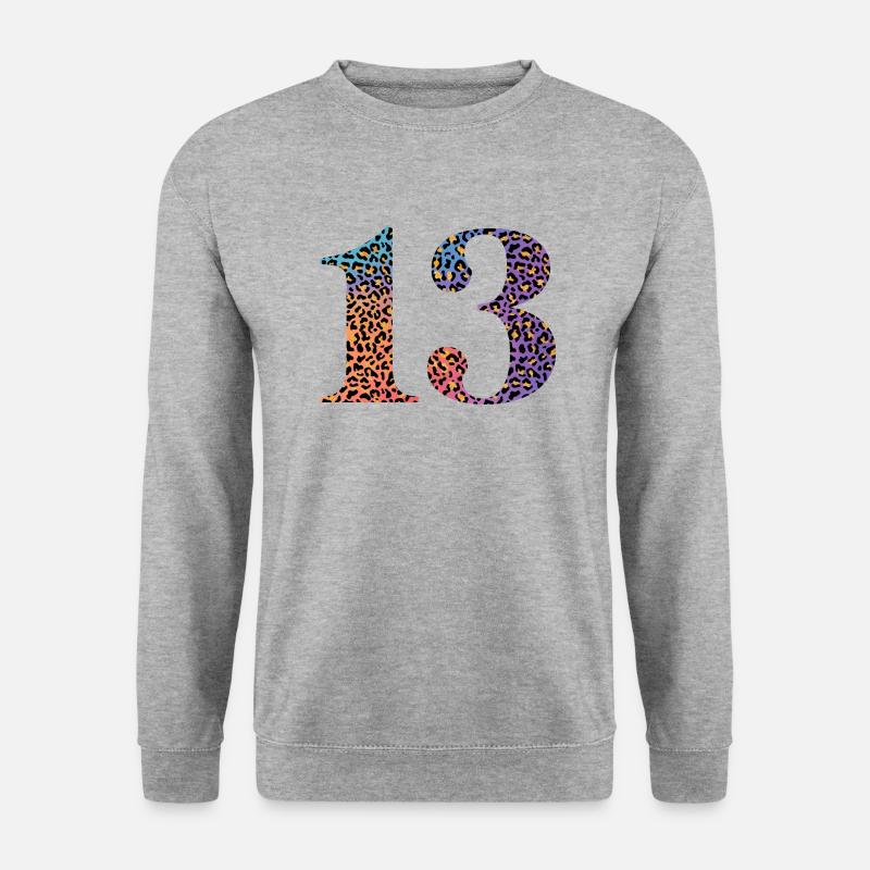 13th Birthday Leopard - Unisex Sweatshirt - salt & pepper