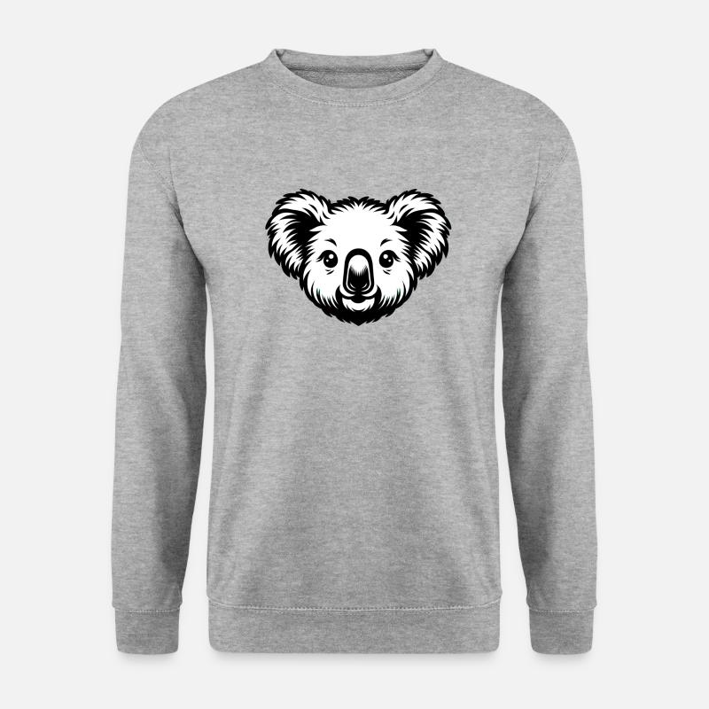Koala. Süße Tierkinder - Unisex Pullover - Weißgrau meliert