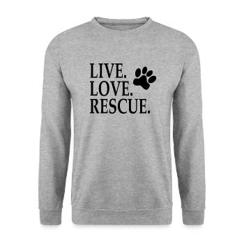 Animal Welfare, Dog, Cat, Animal Welfare Activist, Paw - Unisex Sweatshirt - salt & pepper - Front - Alina (178cm) & Michal (187cm)