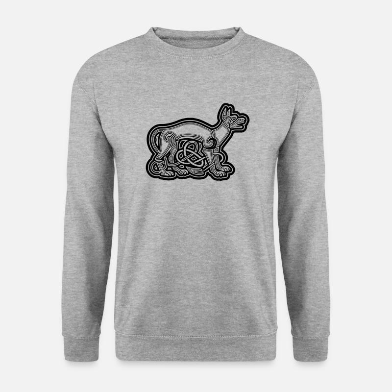 Wikingerhund - Unisex Pullover - Weißgrau meliert