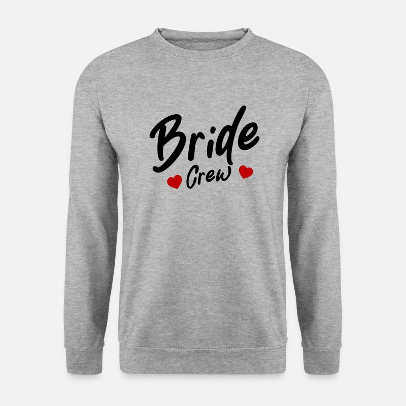 Bride Crew Herz - Unisex Pullover - Weißgrau meliert
