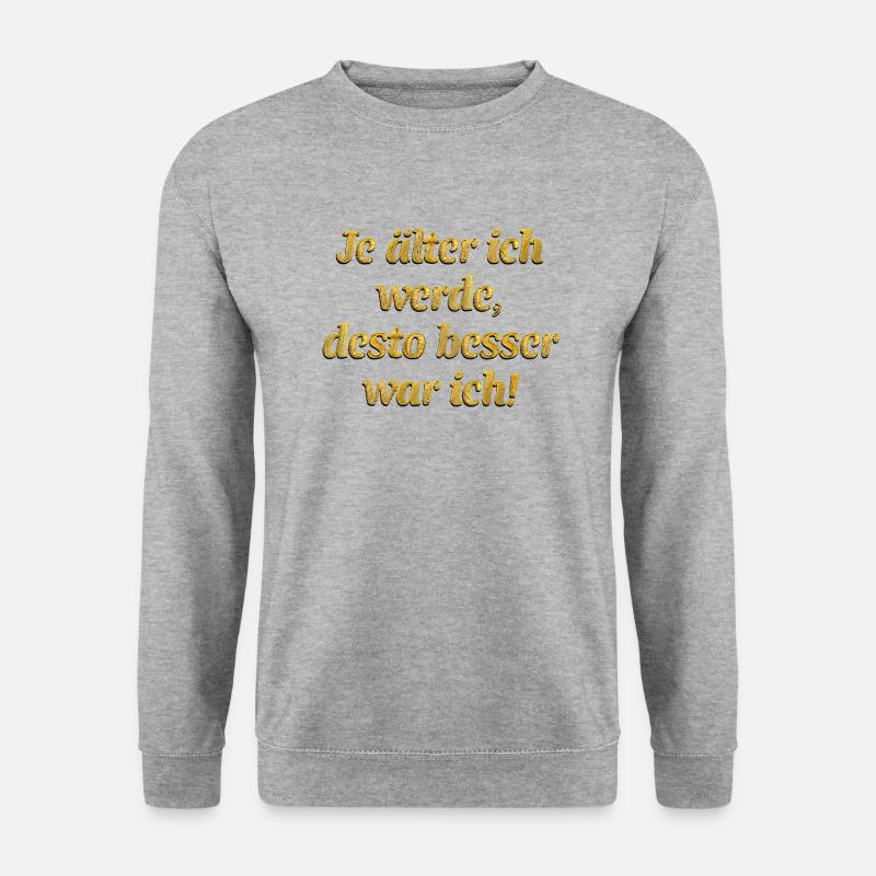 Älterwerden Alter! - Unisex Pullover - Weißgrau meliert