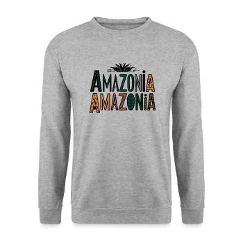 Amazonia - Sweat-shirt Unisexe - gris chiné - Devant - Alina (178cm) & Michal (187cm)