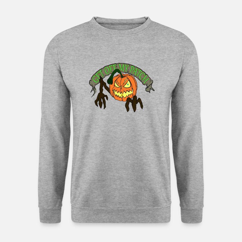 Kürbis - Unisex Pullover - Weißgrau meliert