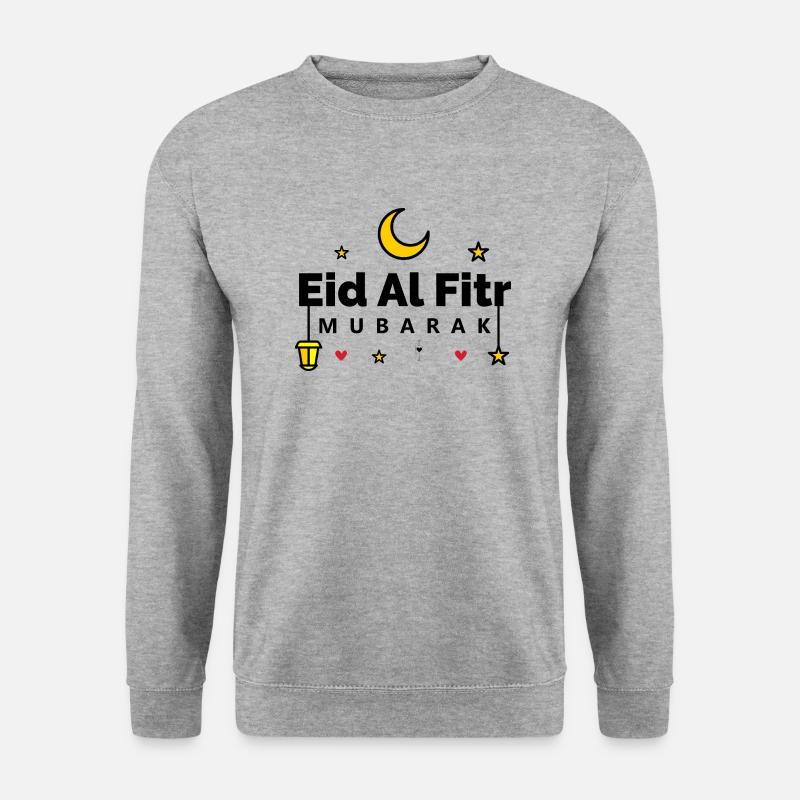 Islam Eid Mubarak - Unisex Pullover - Weißgrau meliert