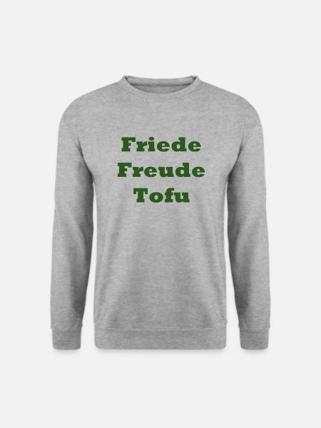 Friede Freude Tofu - Unisex Pullover - Weißgrau meliert