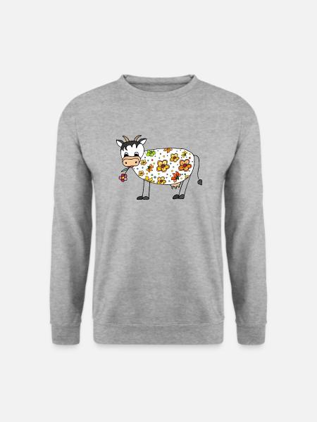 Vache - Sweat-shirt Unisexe - gris chiné