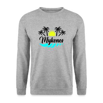 mykonos - Unisex Pullover - Weißgrau meliert - Vorne - Alina (178cm) & Michal (187cm)