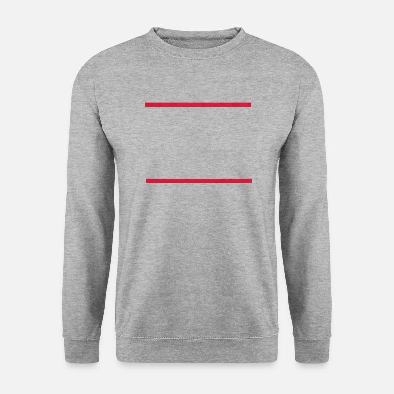 Balken - Unisex Pullover - Weißgrau meliert