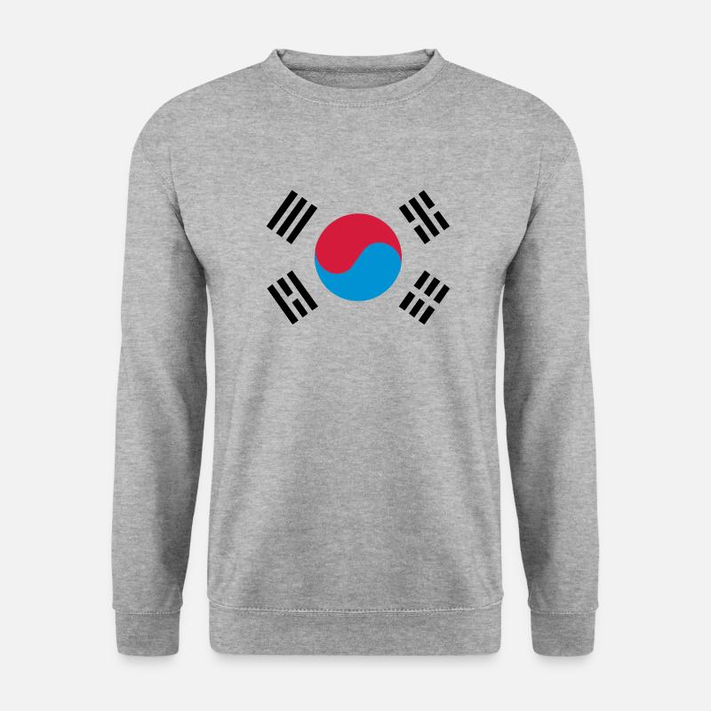 South Korea - Unisex Pullover - Weißgrau meliert