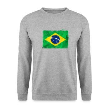 Brasil - Sweat-shirt Unisexe - gris chiné - Devant - Alina (178cm) & Michal (187cm)