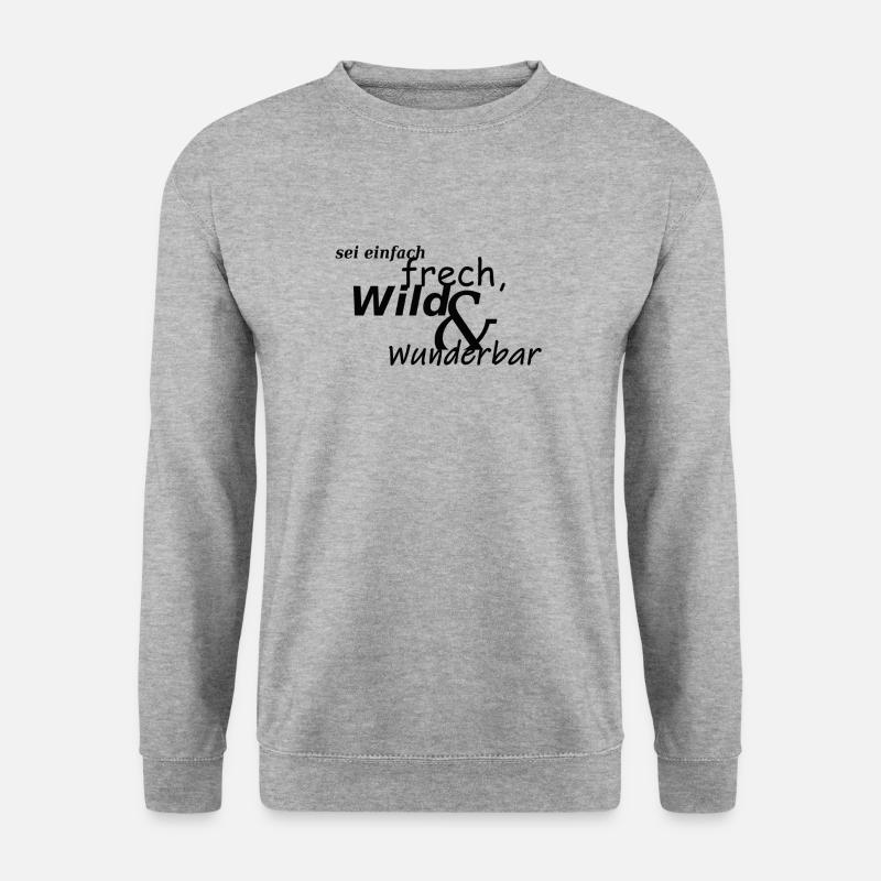 frech wild wunderbar - Unisex Pullover - Weißgrau meliert