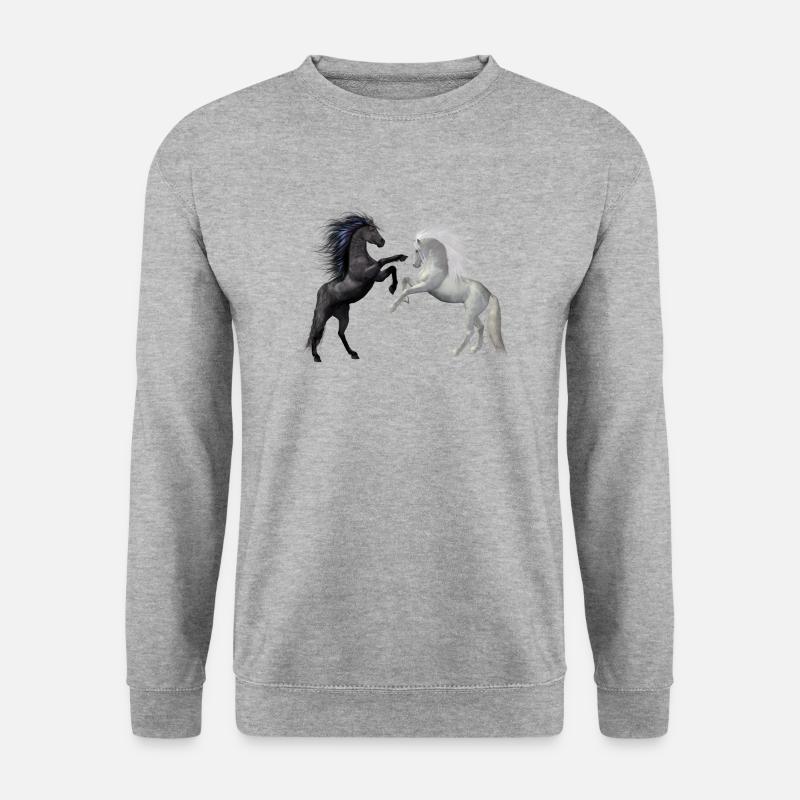2 horses - Unisex Sweatshirt - salt & pepper