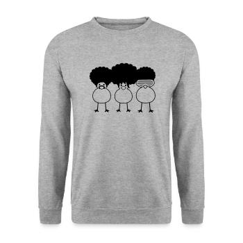 Funky Chicks - Sweat-shirt Unisexe - gris chiné - Devant - Alina (178cm) & Michal (187cm)