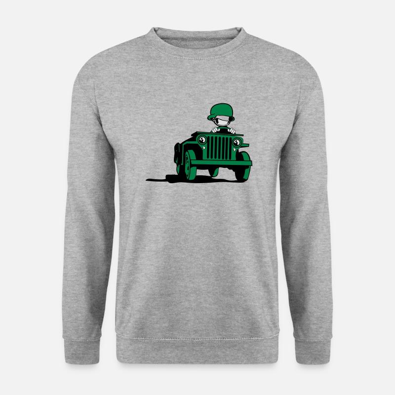 jeep_3c - Unisex Pullover - Weißgrau meliert