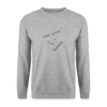Special Edition: For sale quickly! - Unisex Sweatshirt - salt & pepper - Front - Alina (178cm) & Michal (187cm)