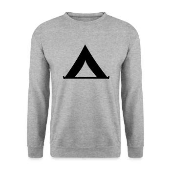 Tent - Unisex Sweatshirt - salt & pepper - Front - Alina (178cm) & Michal (187cm)