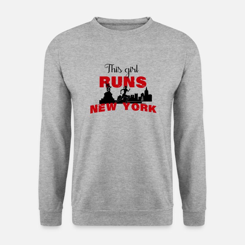 Marathon New York - Unisex Pullover - Weißgrau meliert