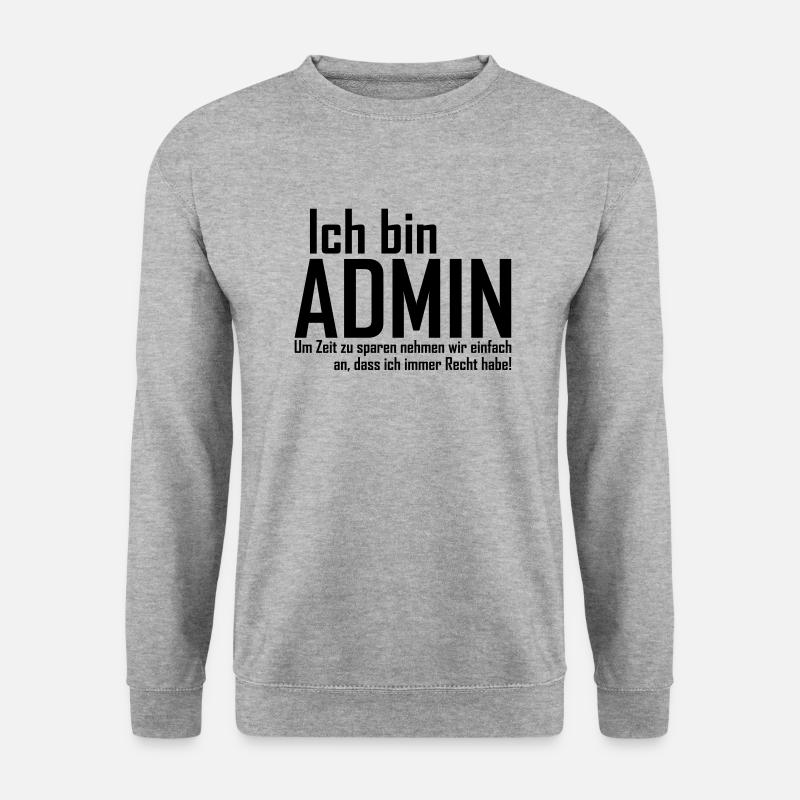 admin - Unisex Pullover - Weißgrau meliert