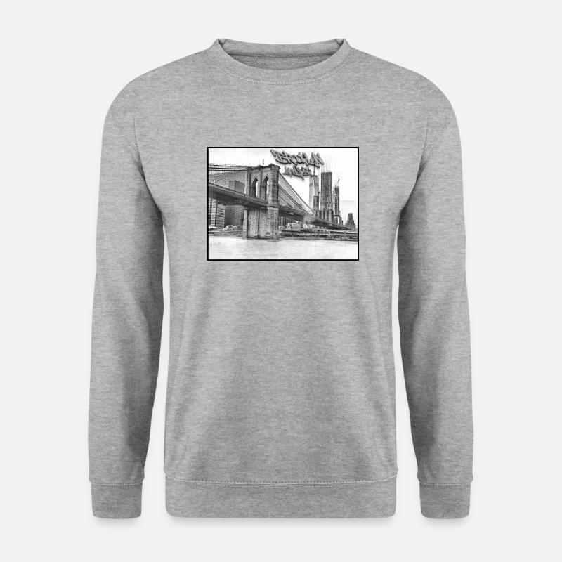 Brooklyn - Unisex Pullover - Weißgrau meliert