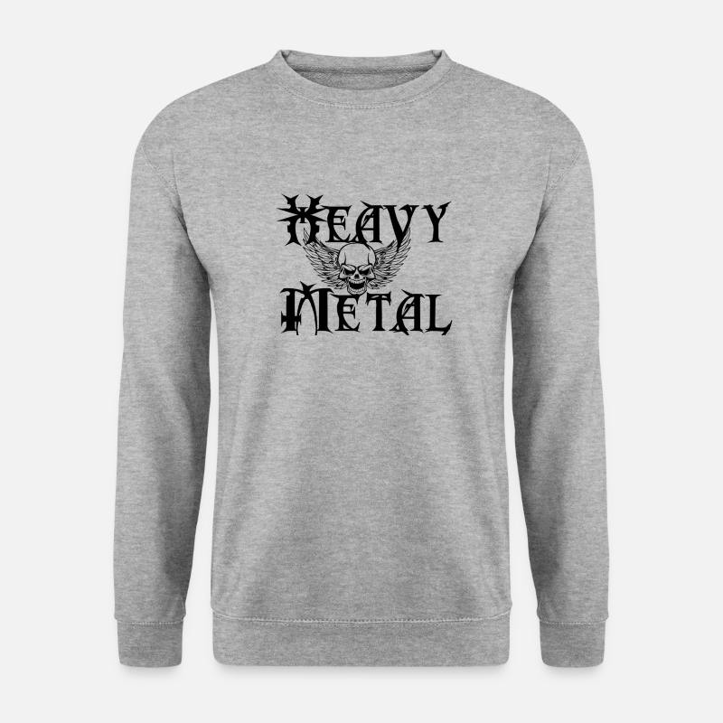 Heavy metal - Unisex Pullover - Weißgrau meliert