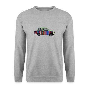 satellite - Unisex Sweatshirt - salt & pepper - Front - Alina (178cm) & Michal (187cm)