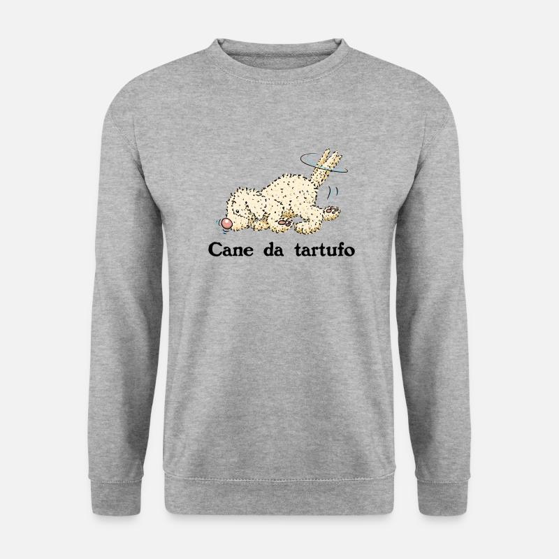 Trueffelpino1 3 - Unisex Pullover - Weißgrau meliert