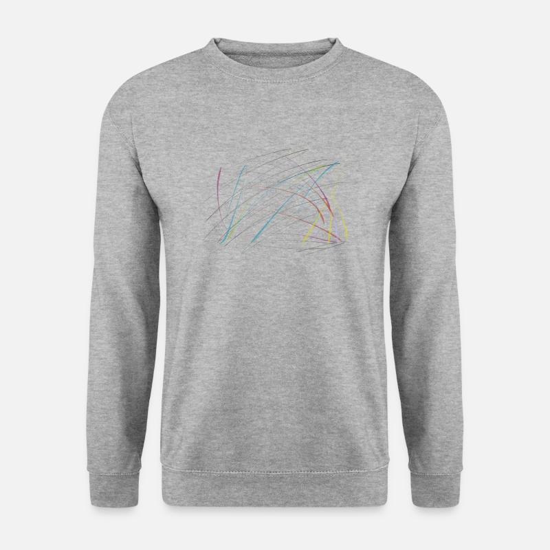 Line - Unisex Pullover - Weißgrau meliert