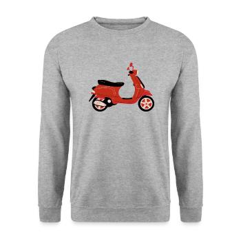 Red motorbike - Unisex Sweatshirt - salt & pepper - Front - Alina (178cm) & Michal (187cm)