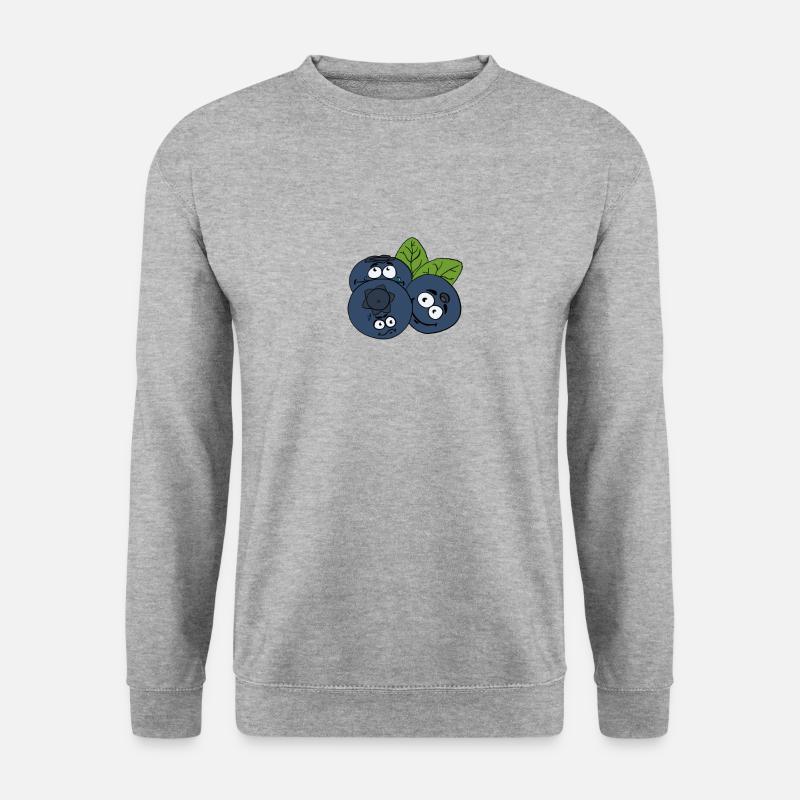 Heidelbeere - Unisex Pullover - Weißgrau meliert
