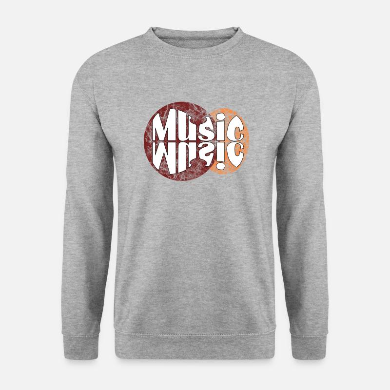 music - Unisex Pullover - Weißgrau meliert