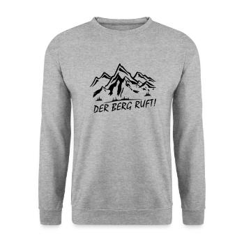 Wandern Berg ruft Bergsteiger Klettern Alpen - Unisex Pullover - Weißgrau meliert - Vorne - Alina (178cm) & Michal (187cm)