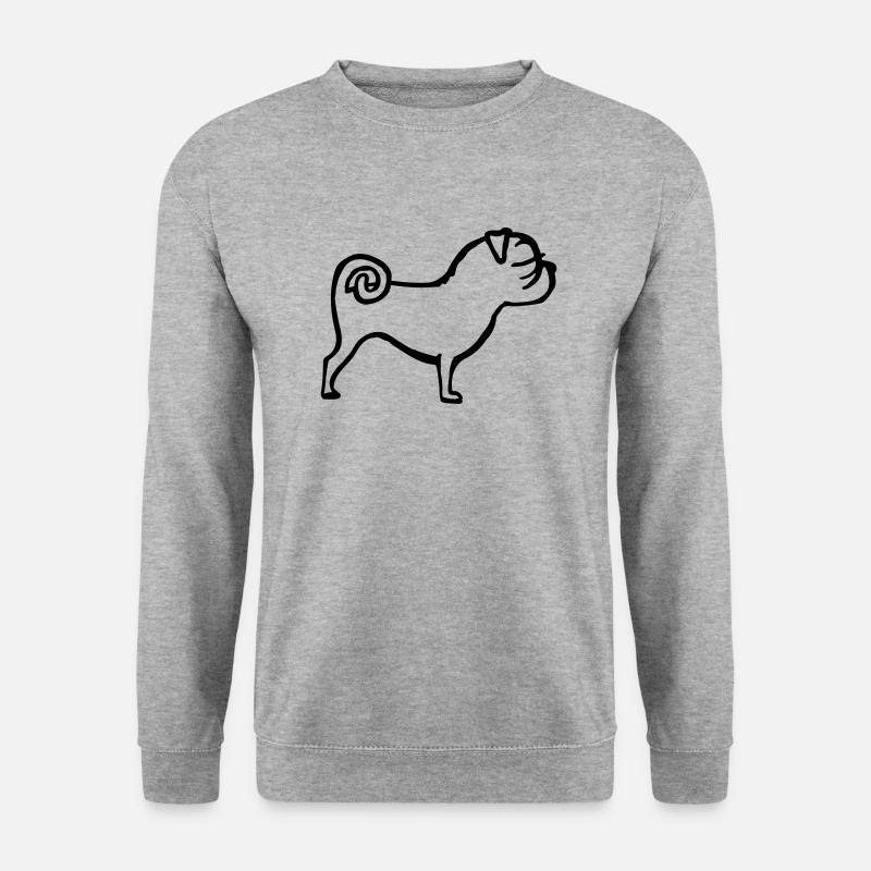 pug - Unisex Sweatshirt - salt & pepper
