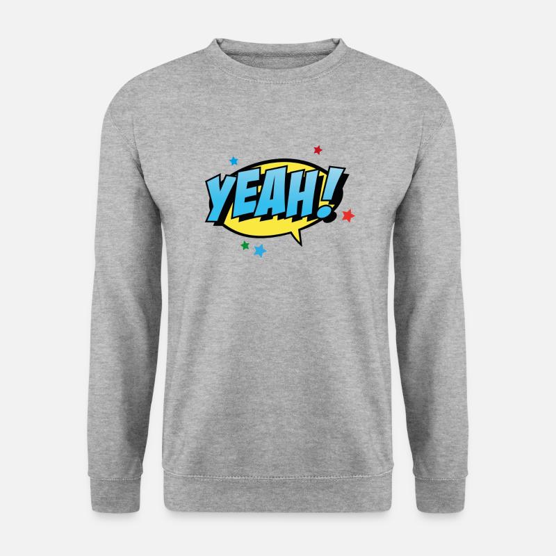 Yeah. - Unisex Pullover - Weißgrau meliert