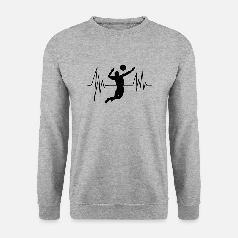 Volleyball - Unisex Pullover - Weißgrau meliert