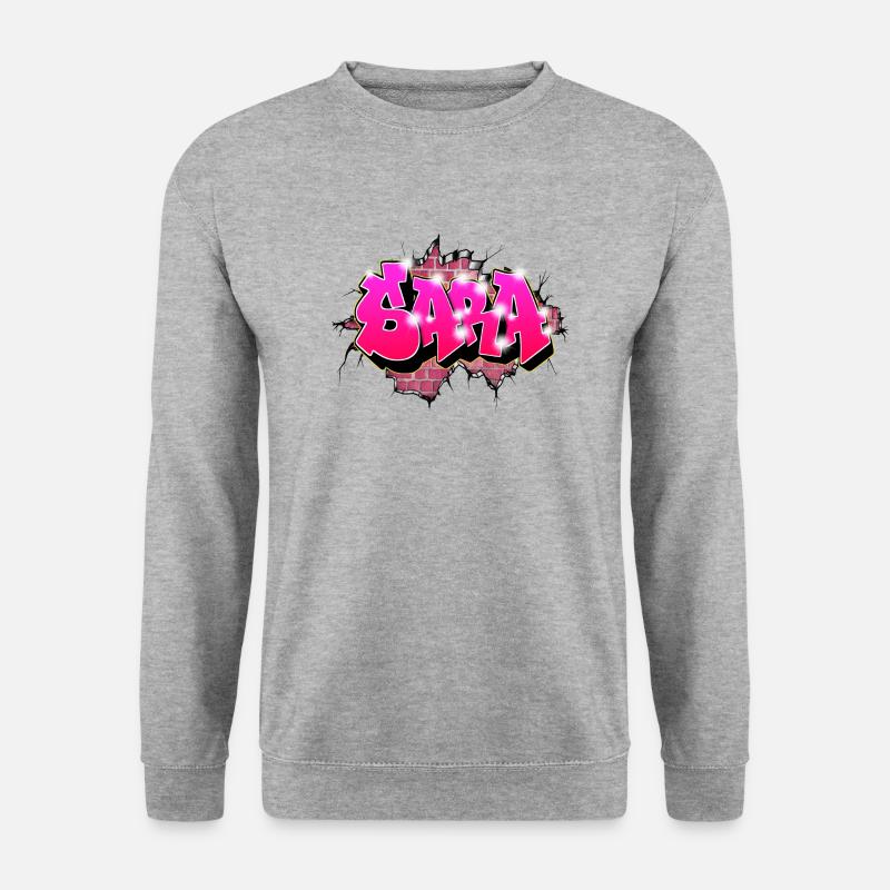 Graffiti Custom First Name SARA - Unisex Sweatshirt - salt & pepper