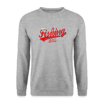 fisch fischer fishing fisher club hecht angeln cap - Unisex Pullover - Weißgrau meliert - Vorne - Alina (178cm) & Michal (187cm)