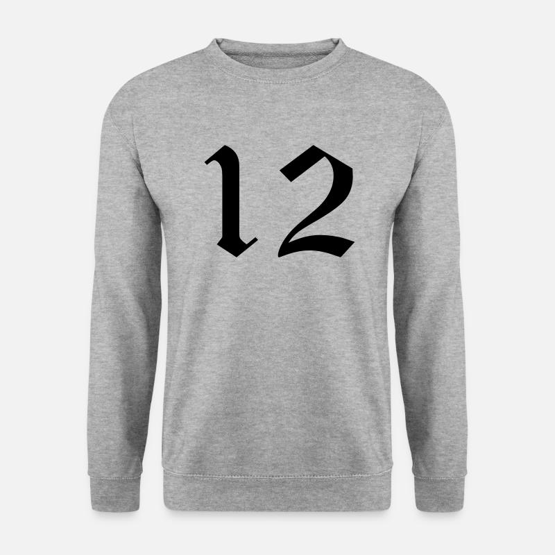 12 - Unisex Pullover - Weißgrau meliert