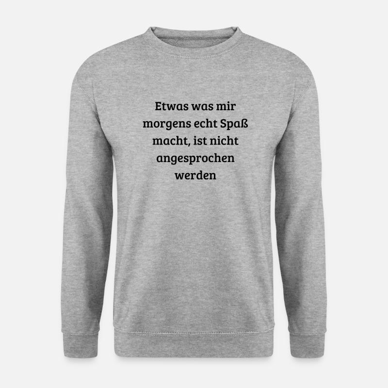 Morgenmuffel Design - Unisex Pullover - Weißgrau meliert