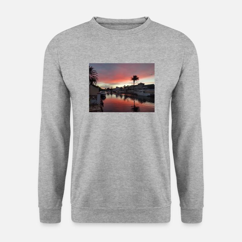 Empuriabrava Kanal - Unisex Pullover - Weißgrau meliert