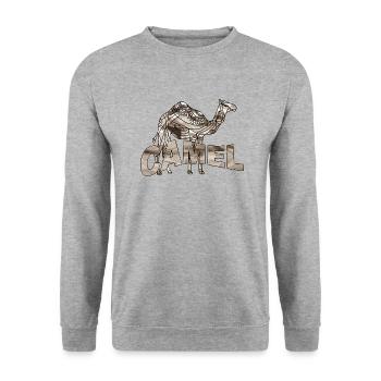 Camel - Unisex Sweatshirt - salt & pepper - Front - Alina (178cm) & Michal (187cm)
