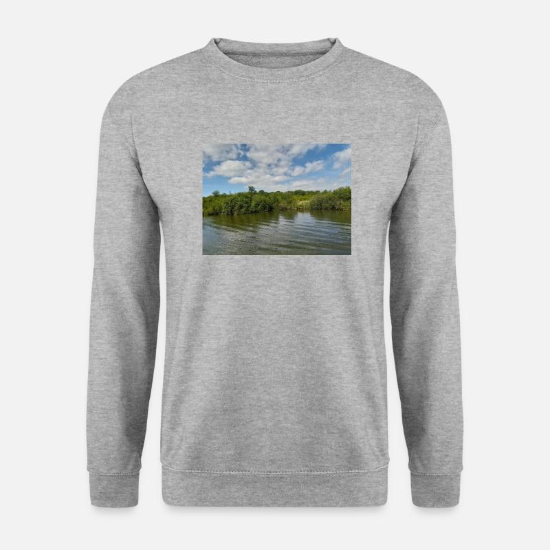 Norfolk Broads Deutschland - Unisex Pullover - Weißgrau meliert