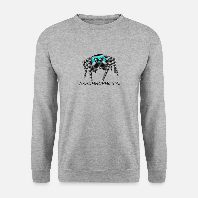 Arachnophobia? - Unisex Pullover - Weißgrau meliert
