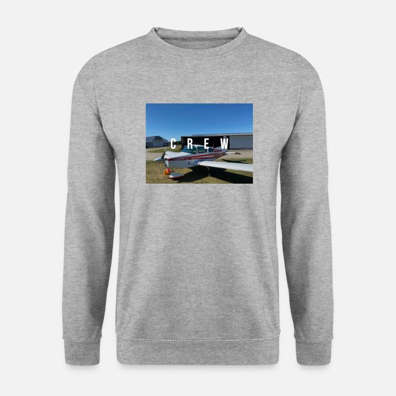 GRUMMAN CREW - Unisex Pullover - Weißgrau meliert
