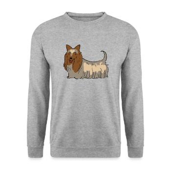 Australian Silky Terrier - Unisex Sweatshirt - salt & pepper - Front - Alina (178cm) & Michal (187cm)
