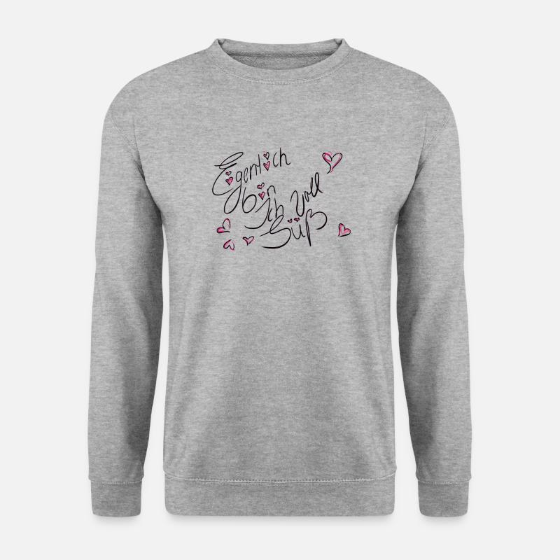 Süß - Unisex Pullover - Weißgrau meliert