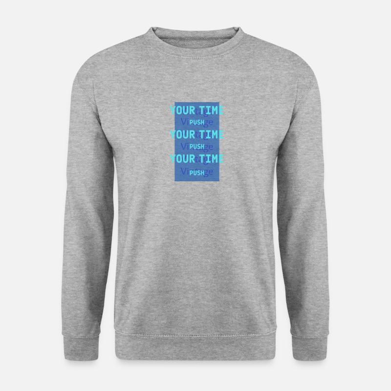 Your time - Unisex Pullover - Weißgrau meliert