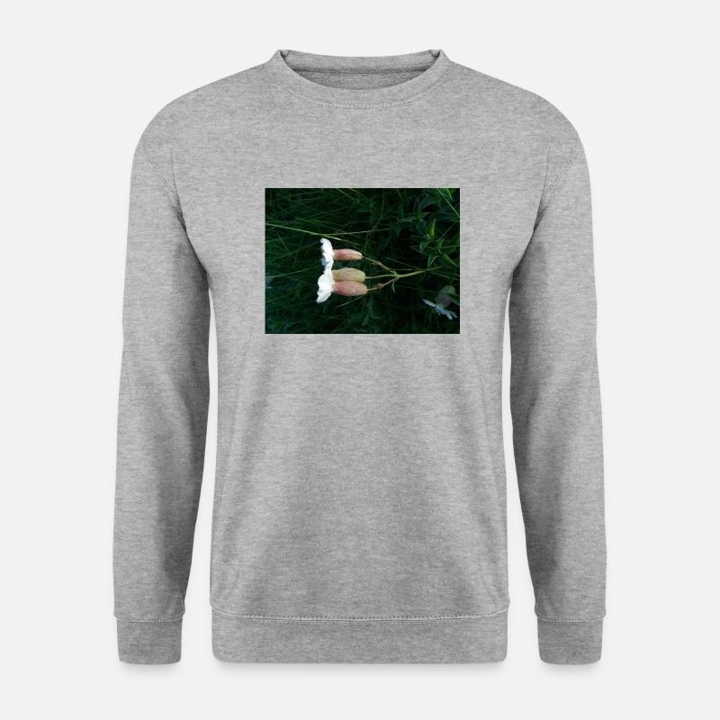 Fleur couchée par le vent - Sweat-shirt Unisexe - gris chiné