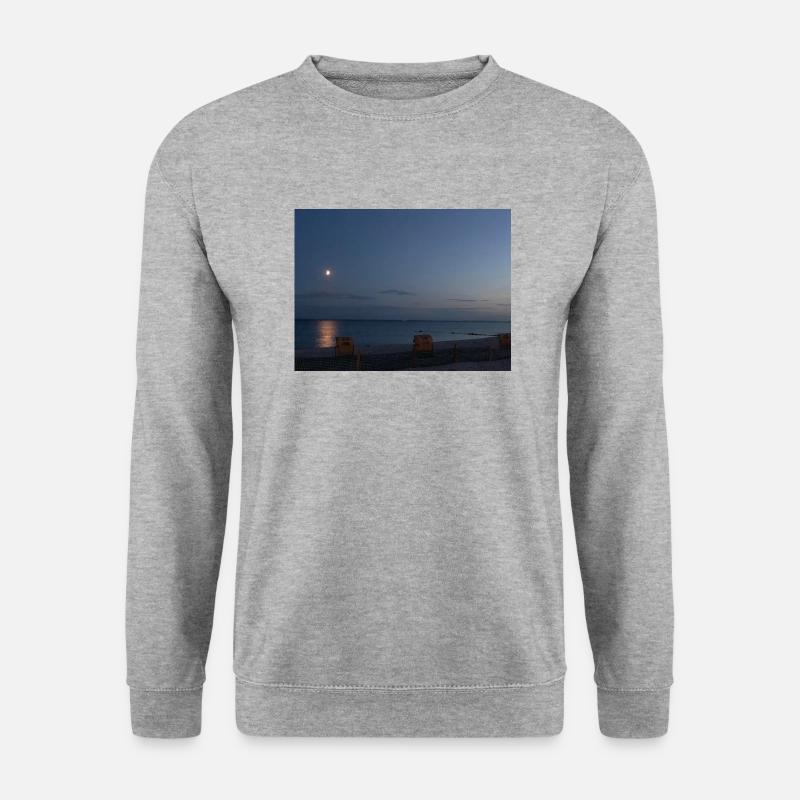 ostsee in der nacht - Unisex Pullover - Weißgrau meliert
